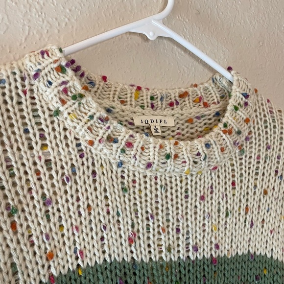 JODIFL Colorblock Knit Sweater Confetti Yarn Oversized Boho Small - Picture 9 of 9
